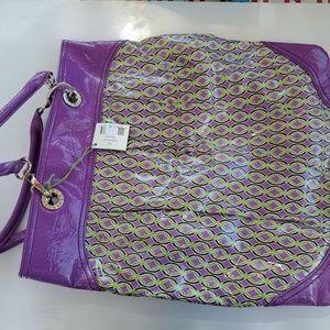 SOI Vinyl Purple Punch tote NWT